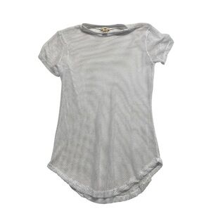 NYC white mesh fishnet raver shirt women’s XL cyber goth disco grunge